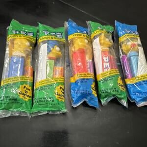 VTG LOT - 5 SIMPSONS PEZ DISPENSER-COMPLETE SET HOMER MARGE BART LISA MAGGIE NEW